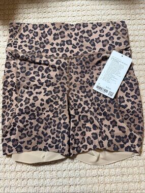 lululemon Fast and Free HR Short with Leopard Print - Brown/Black